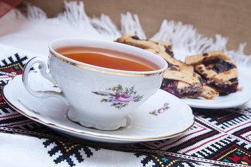 tea and homemade cake