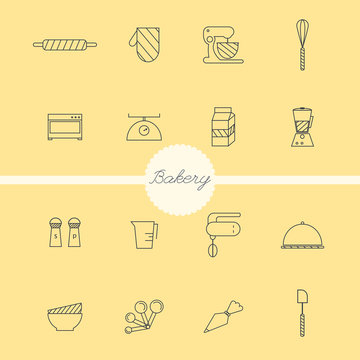 Bakery set vector