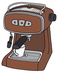 Hand drawing of a electric espresso maker