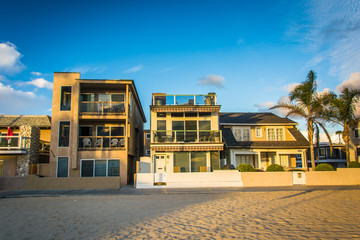 Beachfront homes in Newport Beach, California.
