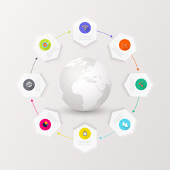 Abstract digital illustration Infographic.