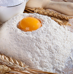 Egg and flour