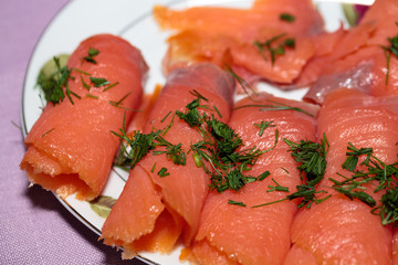 smoked salmon with dill