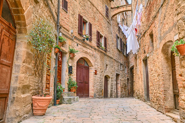 Fototapeta na wymiar picturesque corner in Volterra, Tuscany, Italy