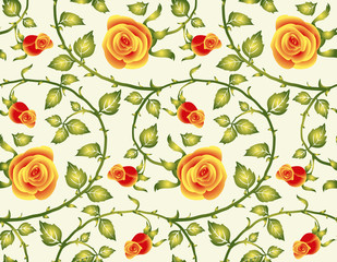 Seamless texture, floral theme. Vector the background.