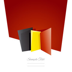 Abstract Belgian flag polygonal
