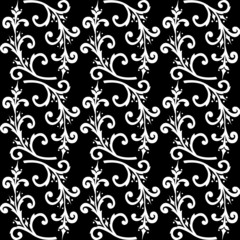 Abstract seamless floral pattern in vintage style