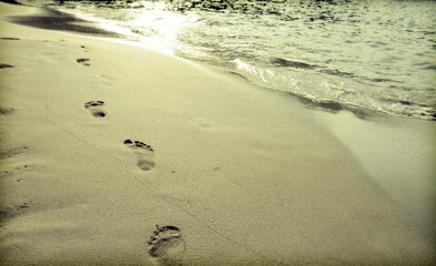 Footsteps in the sand