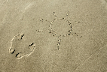 Footsteps in the sand