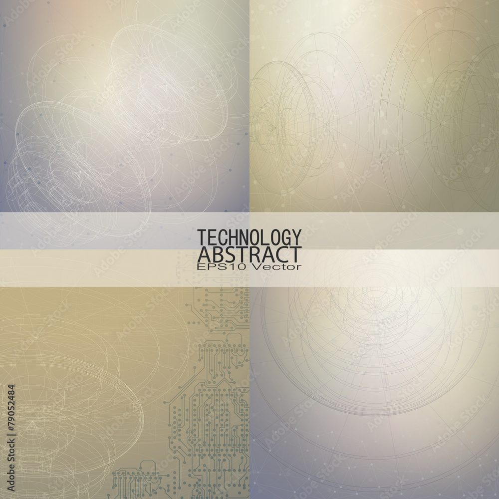 Poster technical retro backgrounds. conceptual vector templates