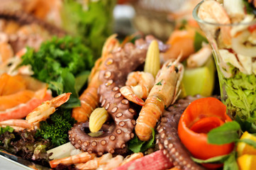 Catering food, sea food