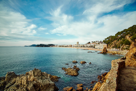 Coast of Lloret de Mar winter 2014