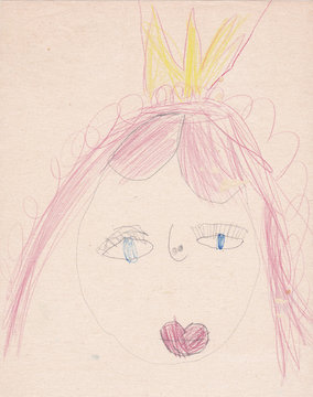 Child picture of princess (queen) portrait