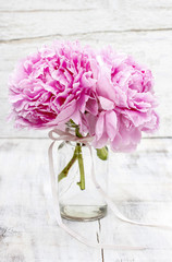 Bouquet of pink peonies