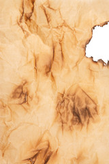 Old burnt paper