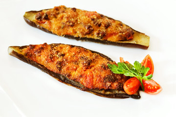 Stuffed eggplant baked