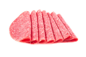 Several slices of salami