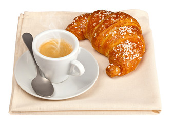 Espresso with croissant