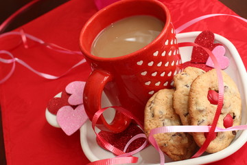 Coffee and cookies for Valentines