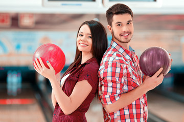 Fototapeta premium Leisure time in bowling club