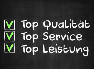 Obraz premium Qualität,Service Leistung