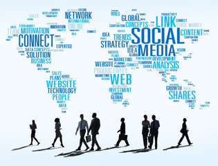 Social Media Internet Global Communications Networking Concept