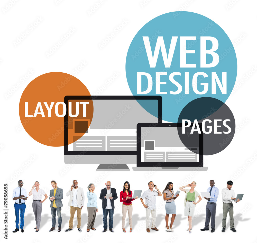 Poster web design content creative website responsive concept