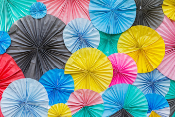 Colorful circle paper pattern background