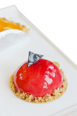 Raspberry yogurt mousse