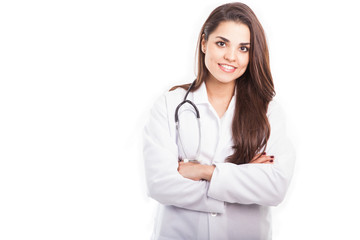 Attractive young female doctor