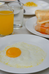 fried egg and juice