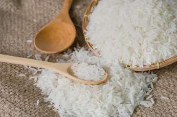 Gordijnen white rice grains © rakT