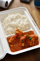Chicken curry with rice