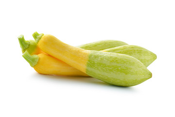 fresh vegetable zucchini isolated on white background