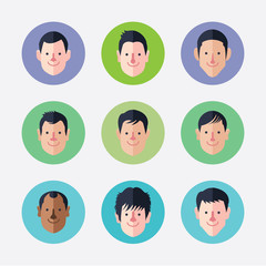set of avatar icons