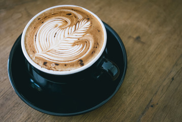 Cup of coffee (Latte Art Rosetta)