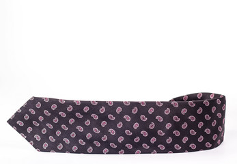 tie roll isolated on white background.