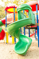 Childrens slide/Childrens slide in public park