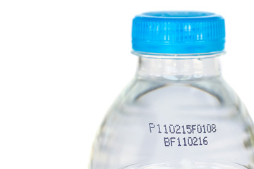 Drinking water bottle with expiration date
