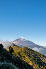 Fototapeta na wymiar Arial cloudy view on volcano Teide. Tenerife