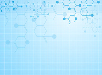 Fototapeta premium Abstract background medical substance and molecules.