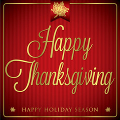 Typographic Thanksgiving Card in vector format.