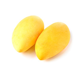 Barracuda yellow mango isolated on white background