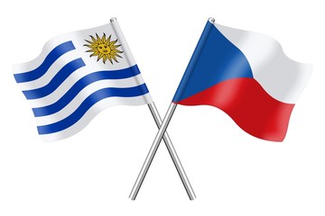Flags: Uruguay and Czech Republic