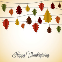 String Thanksgiving card in vector format.