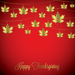 String Thanksgiving card in vector format.