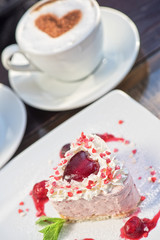 heart-shaped valentine cake