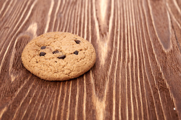oat cookies on wooden table