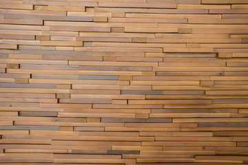 Small pieces of wood together in a wall