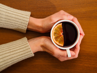 Hot red mulled wine